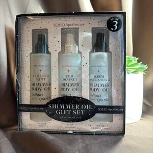 Soho apothecary shimmer oil gift set